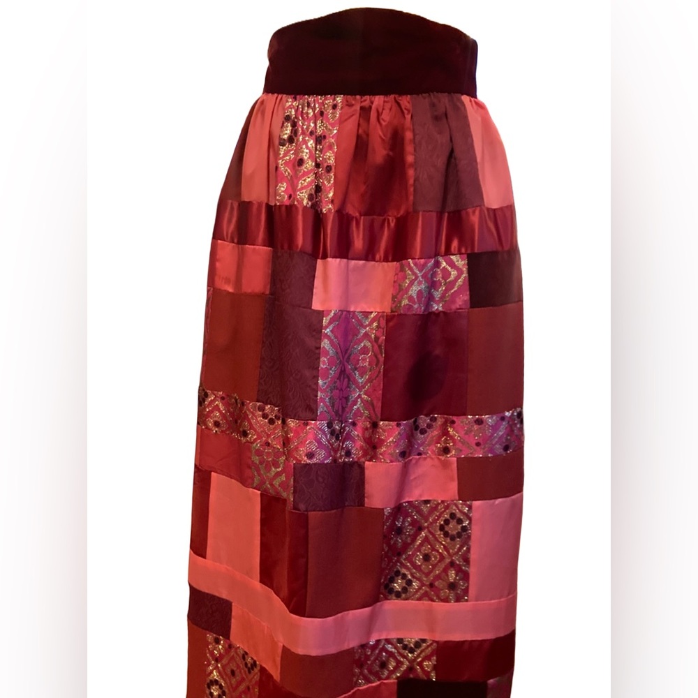 Vintage Holiday 70s Patchwork Skirt